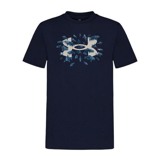 Under Armour Washed Navy Swimming Fish Tee