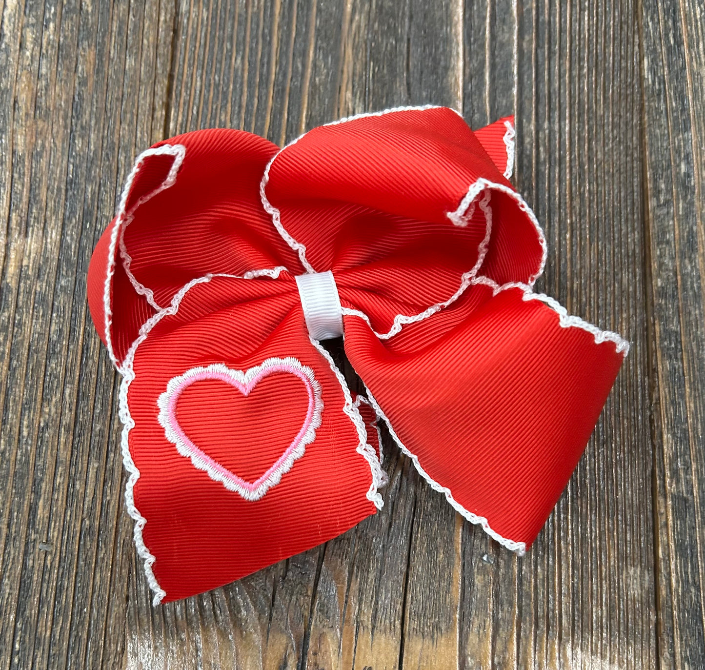 Valentine Moon Stitch Bows
