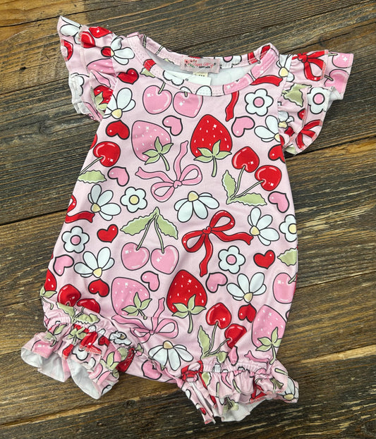 Berry Blissful Ruffle Romper