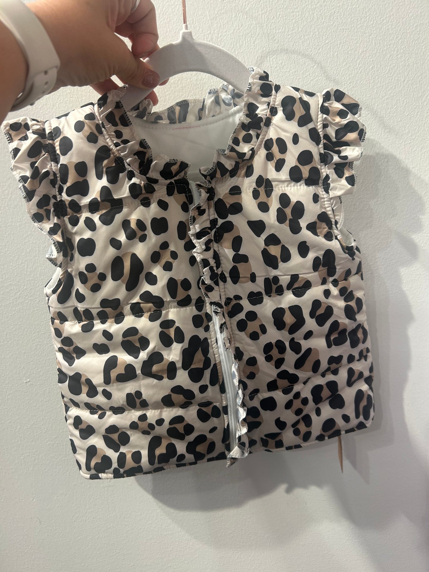 Leopard Puffer Vest