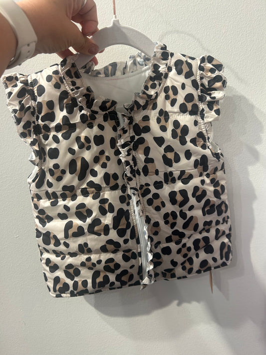 Leopard Puffer Vest
