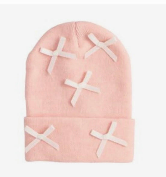Mudpie Baby Bow Knit Hat
