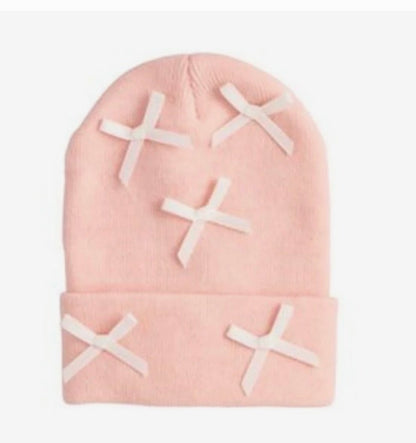 Mudpie Baby Bow Knit Hat