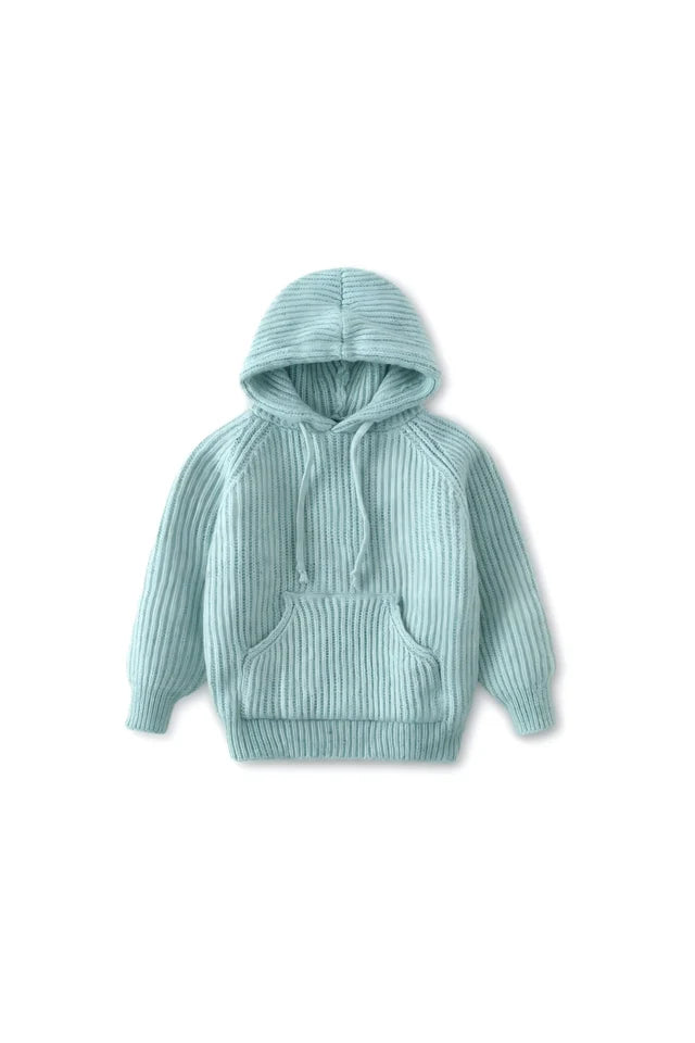 Mint Ribbed Hoodie