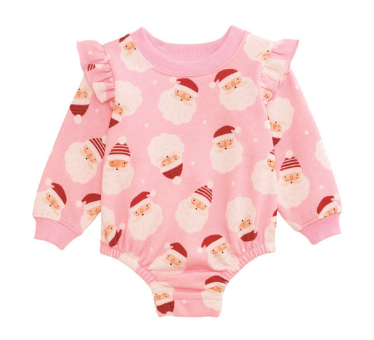 Mudpie Pink Santa Sweatshirt Bubble