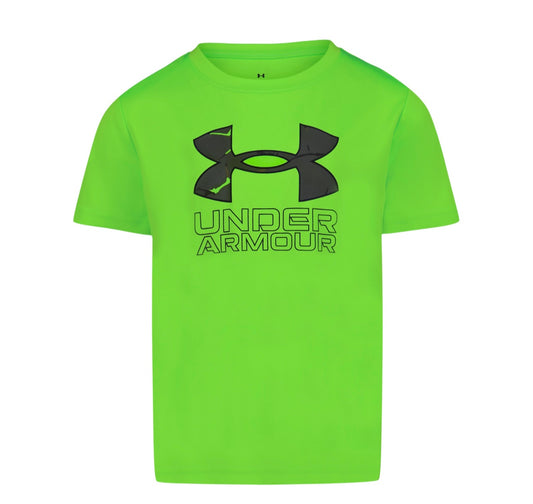 Under Armour Hyper Green Core Logo Tech Tee