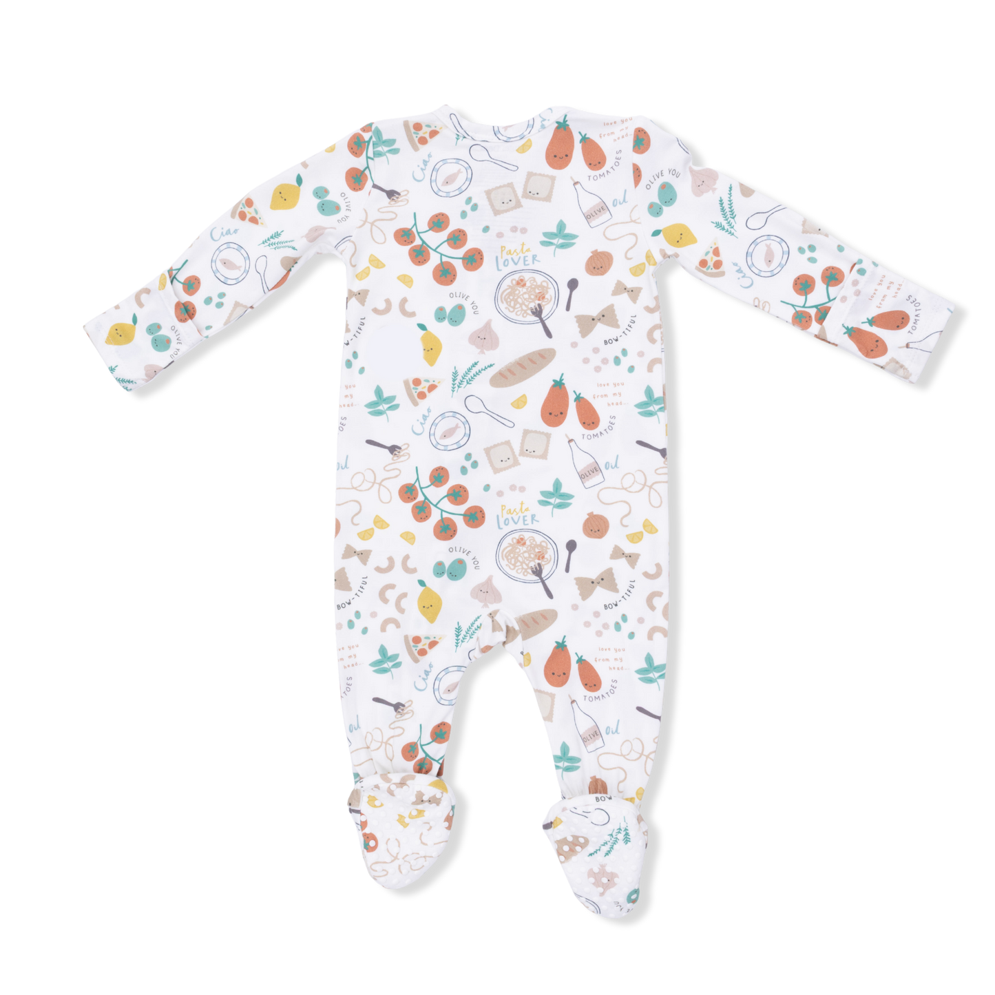 Angel Dear Pasta Lovers 2 Way Zipper Footie