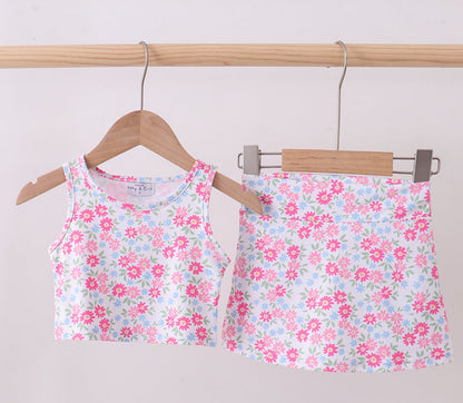 Pink Floral Active Skort Set