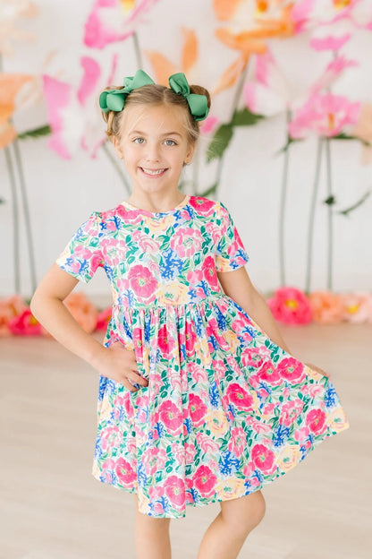 MR Wildflower Wishes S/S Pocket Twirl Dress