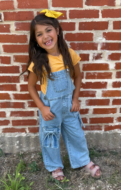 Bow Denim Overall