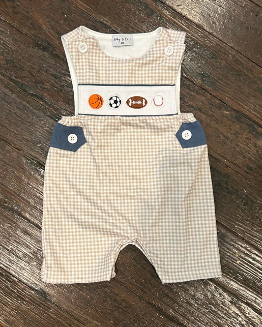 Sports Embroidered Gingham JonJon
