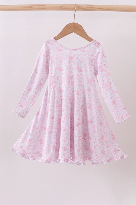 Pink Boots Bamboo Dress