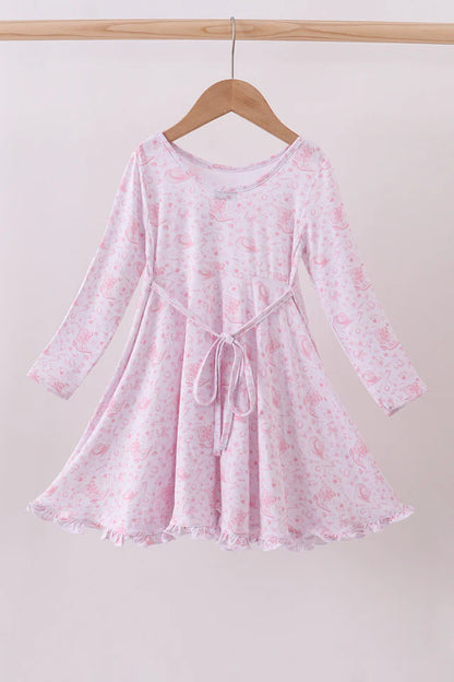 Pink Boots Bamboo Dress