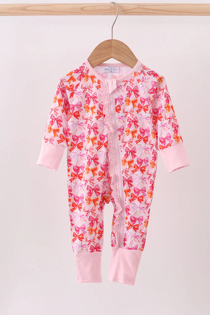 Berry Blossom & Bows Bamboo Romper