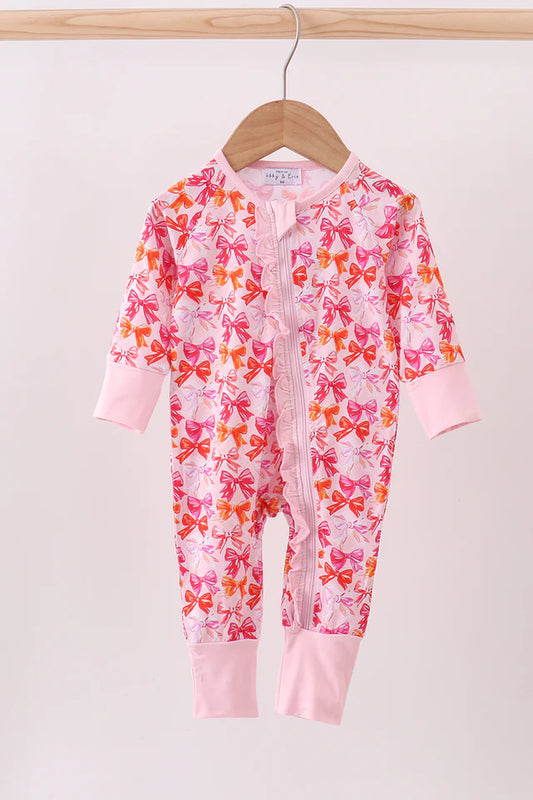 Berry Blossom & Bows Bamboo Romper