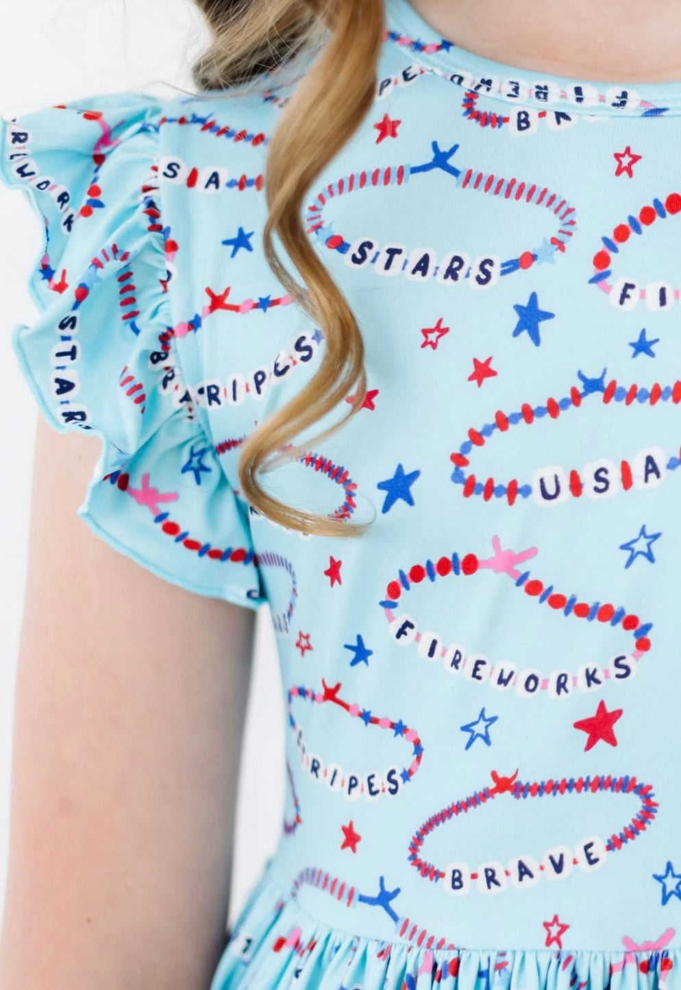 MR Miss Americana Flutter Sleeve Twirl Dress