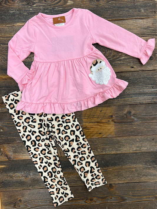 Millie Jay Leopard Santa Legging Set