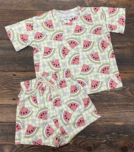 Sweet Melon Oversized Tee Outfit Set