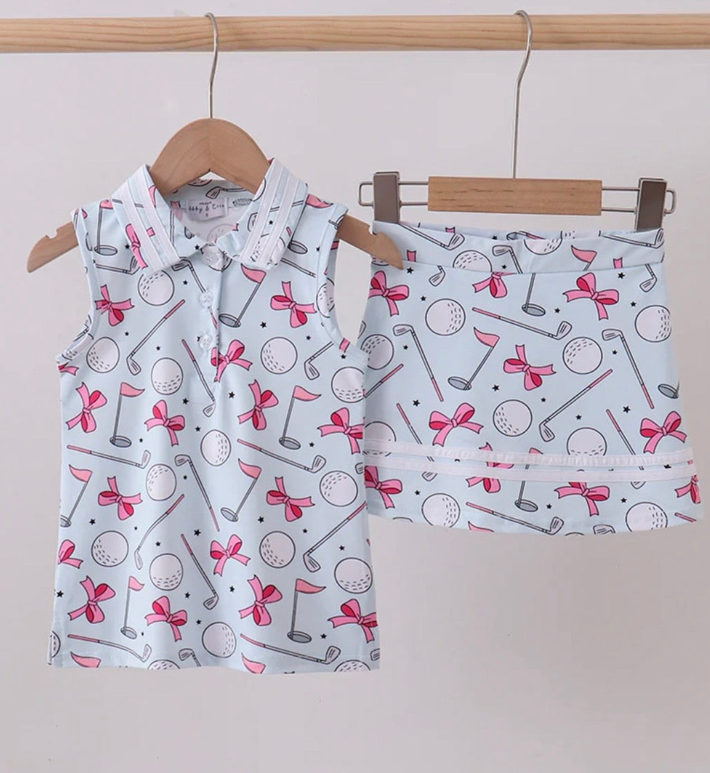 Golf + Bow Skort Set