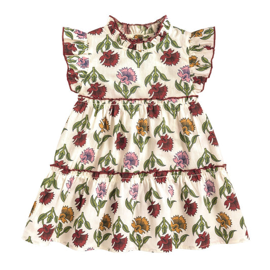 Mudpie Multi-Floral Ruffle Dress