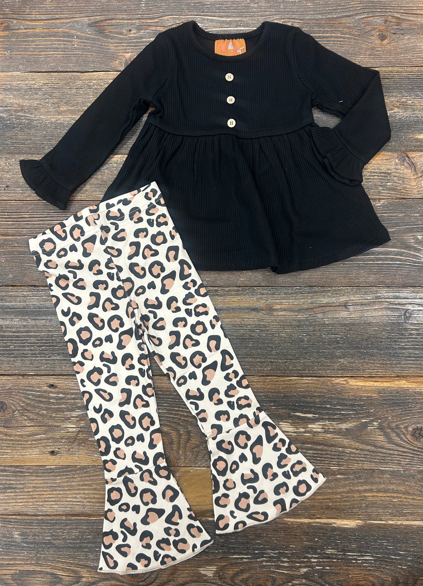 Millie Jay Leopard Bell Bottom Set