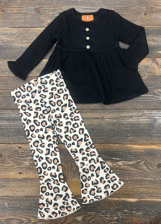 Millie Jay Leopard Bell Bottom Set
