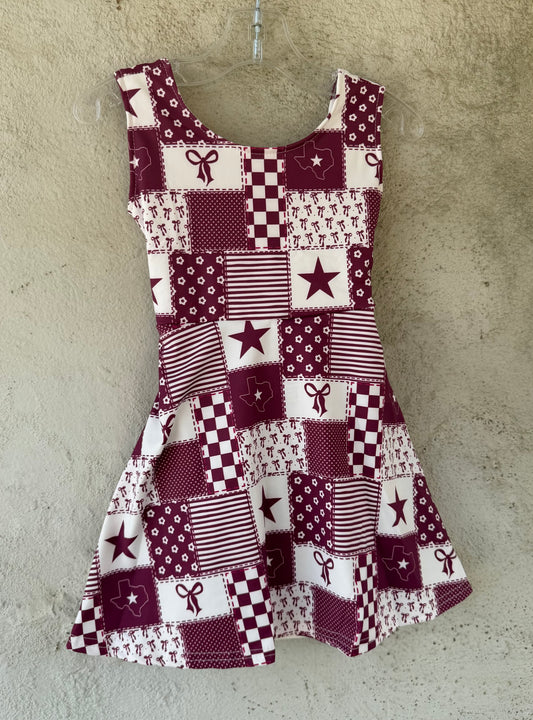 Texas Maroon Athletic Dress