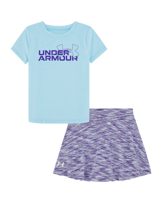 Under Armour Stream & Purple Logo Skort Set
