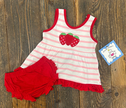 Three Sisters Strawberry Bloomer Set