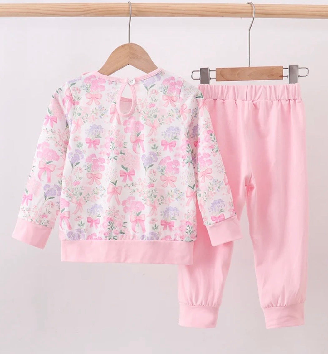 Pink Floral Jogger Set
