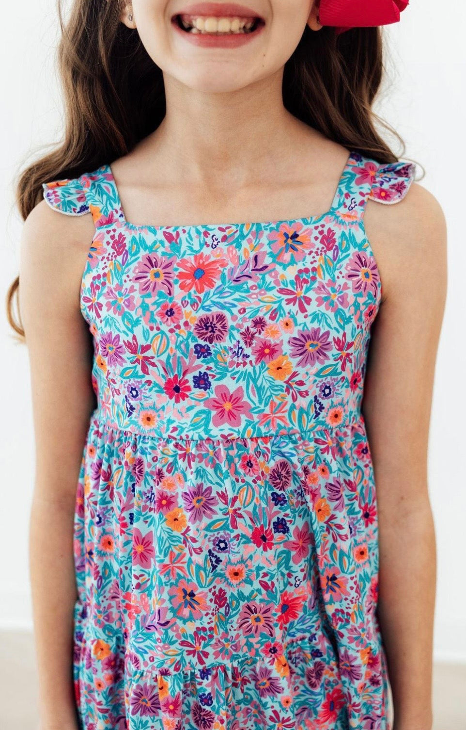 MR Tropical Garden Ruffle Maxi Dress