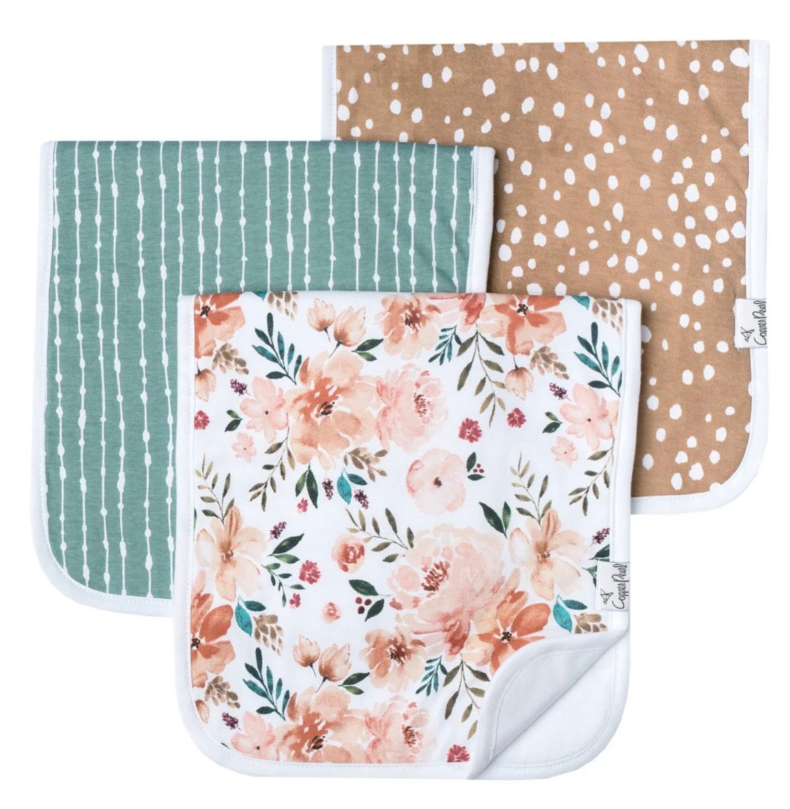 Copper Pearl Burp Cloths
