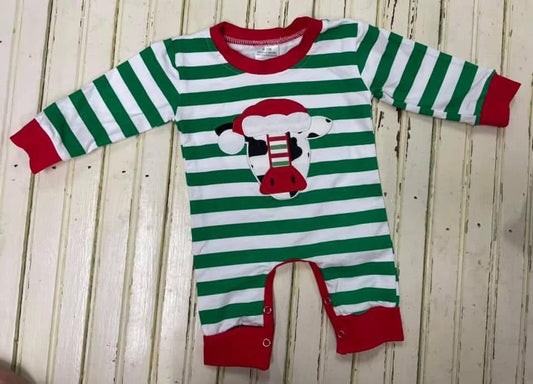 Christmas Cow Romper