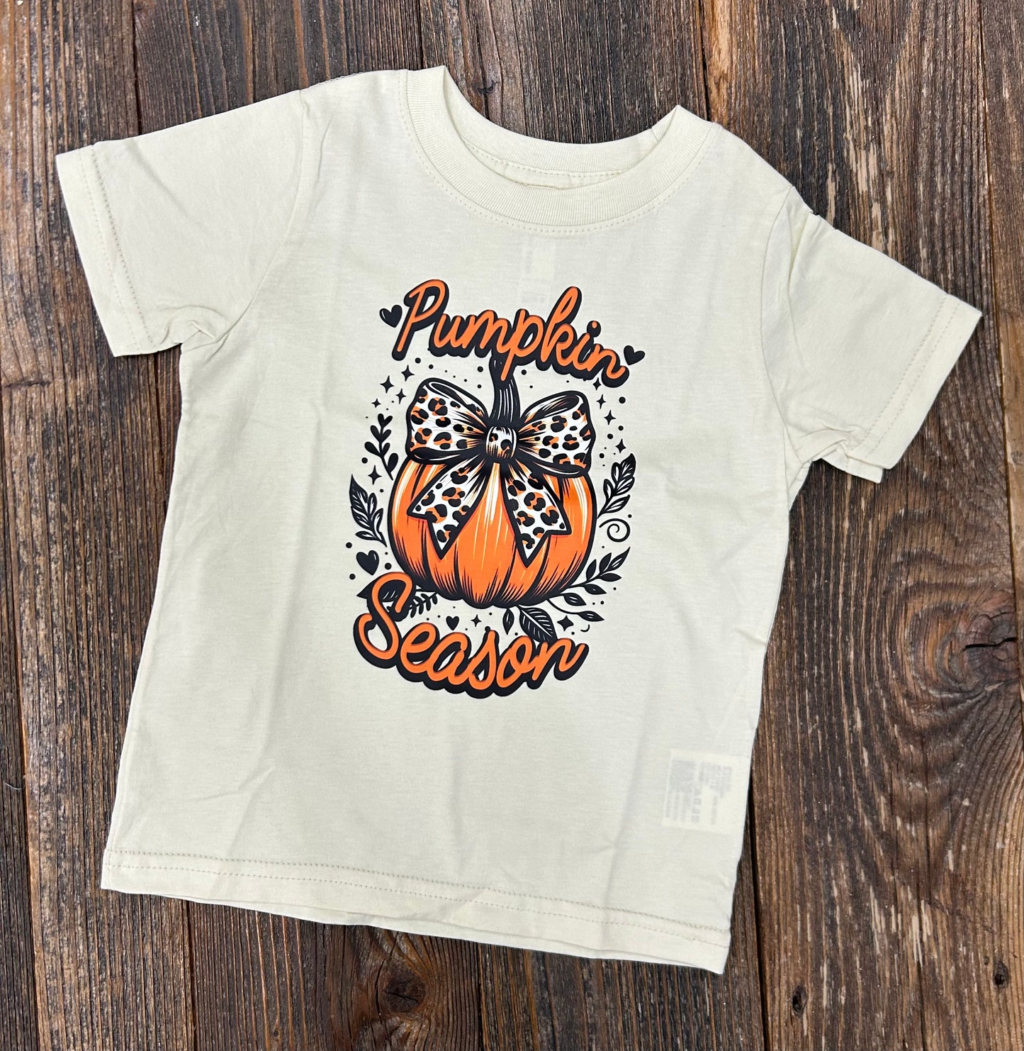 Pumpkin Season Leopard Bow Tee