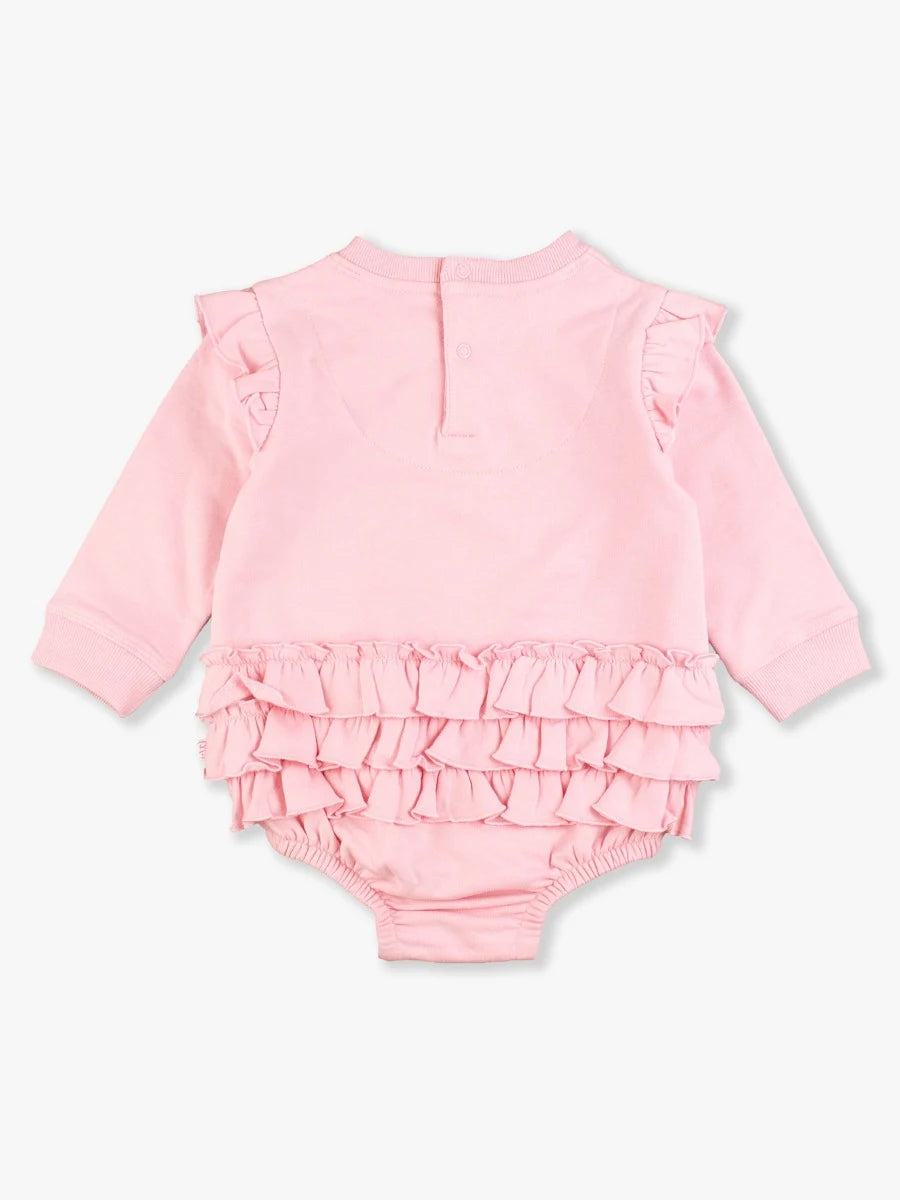 RuffleButts Sweatshirt Bubble Romper