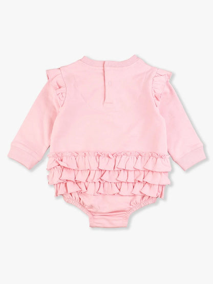 RuffleButts Sweatshirt Bubble Romper