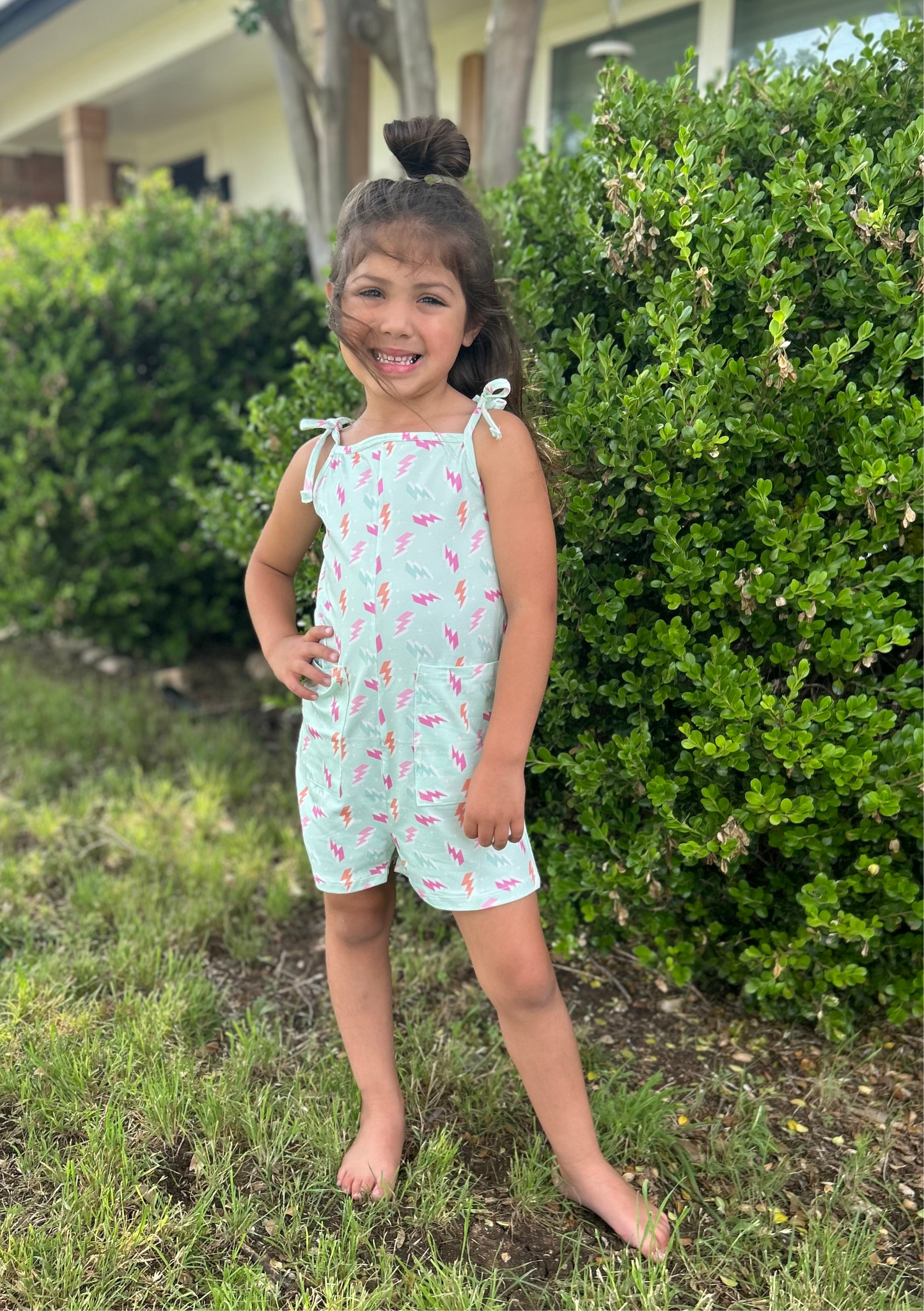 Mint Lightening Bolt Jumpsuit