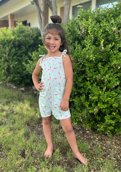 Mint Lightening Bolt Jumpsuit