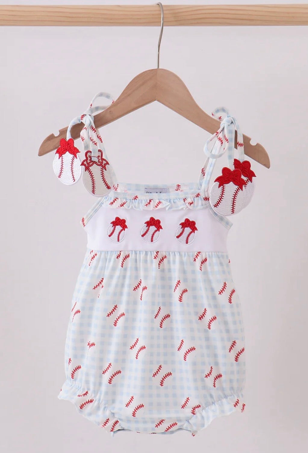 Baseball Gingham Bubble