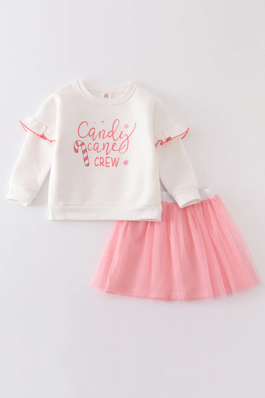 Candy Cane Crew Skirt Set