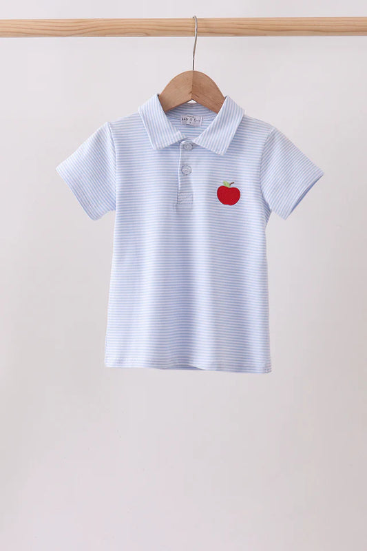 Blue Stripe Apple Polo