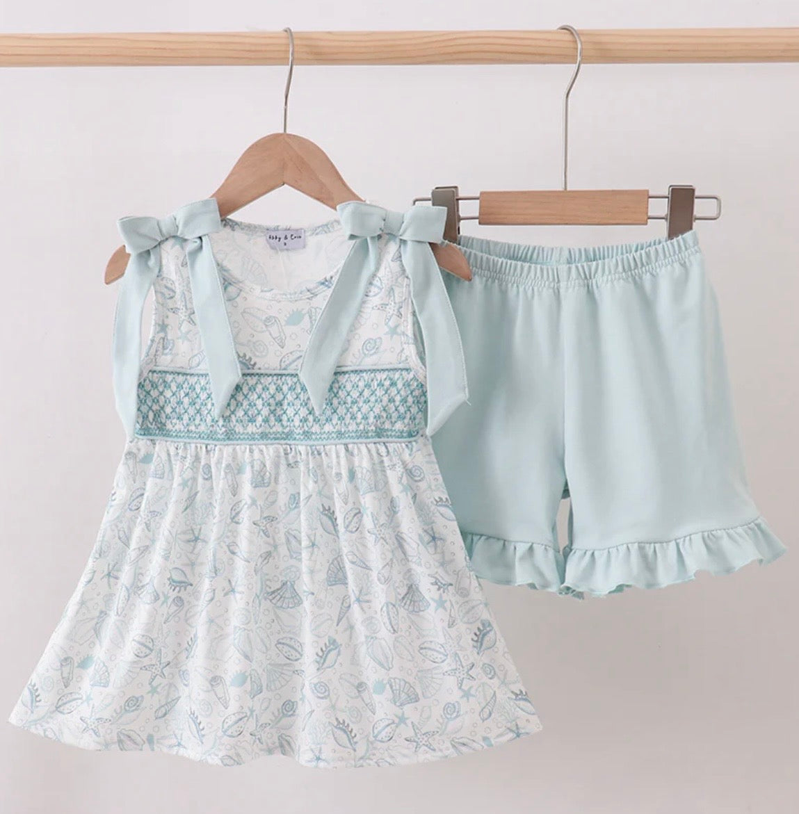 Sea Shell Ruffle Short Set
