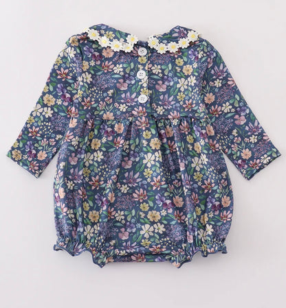 Purple Floral Lace Bubble