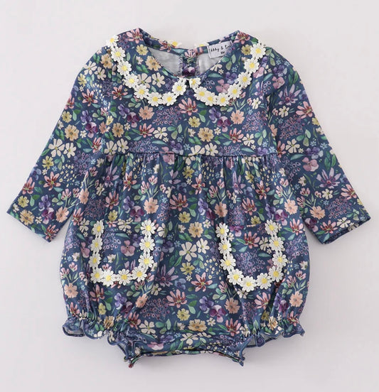 Purple Floral Lace Bubble