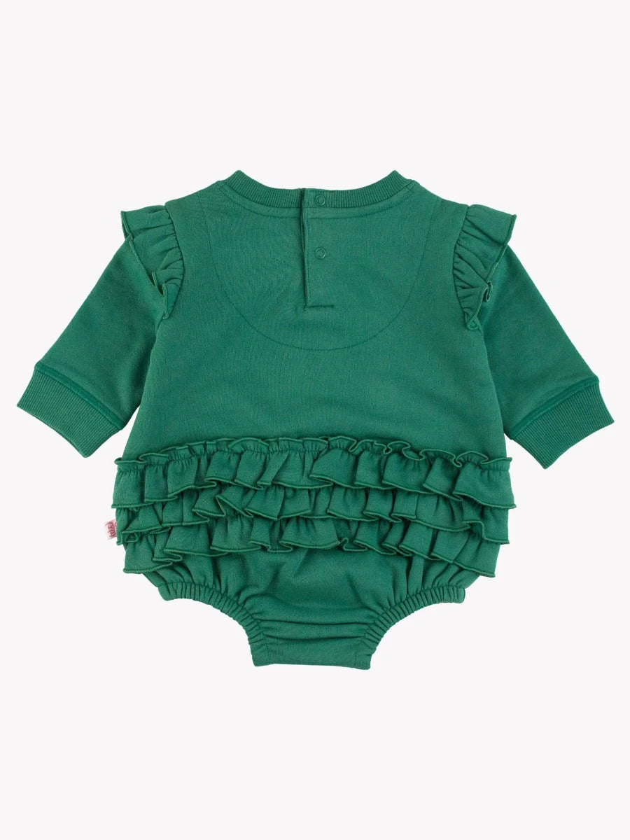 RuffleButts Sweatshirt Bubble Romper