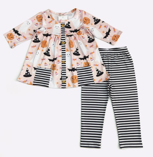 CC Halloween Vibes Stripe Pant Set