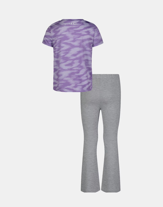 Under Armour Lilac Static & Mod Gray Yoga Pant Set