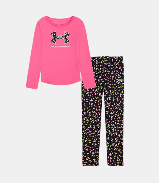 Under Armour Pink Frenzy Long Sleeve & Dot Dabs Legging Set