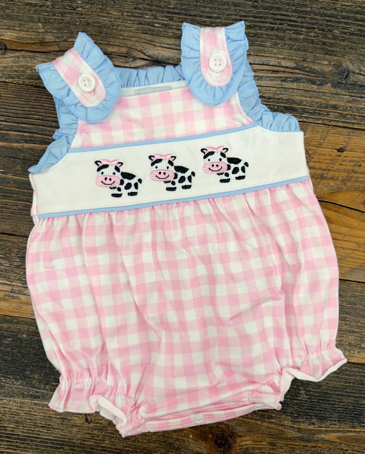 Pink Cow Plaid Bubble