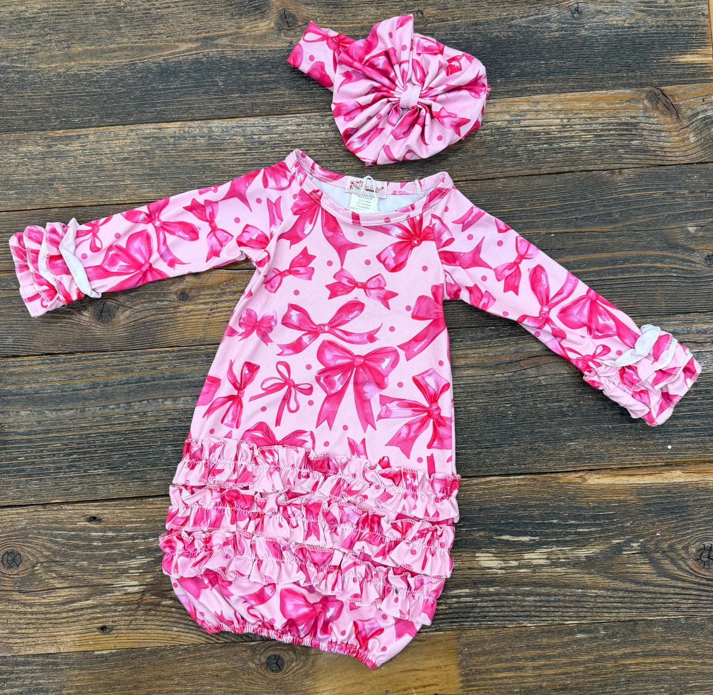 Pink Coquette Ruffle Gown + HB